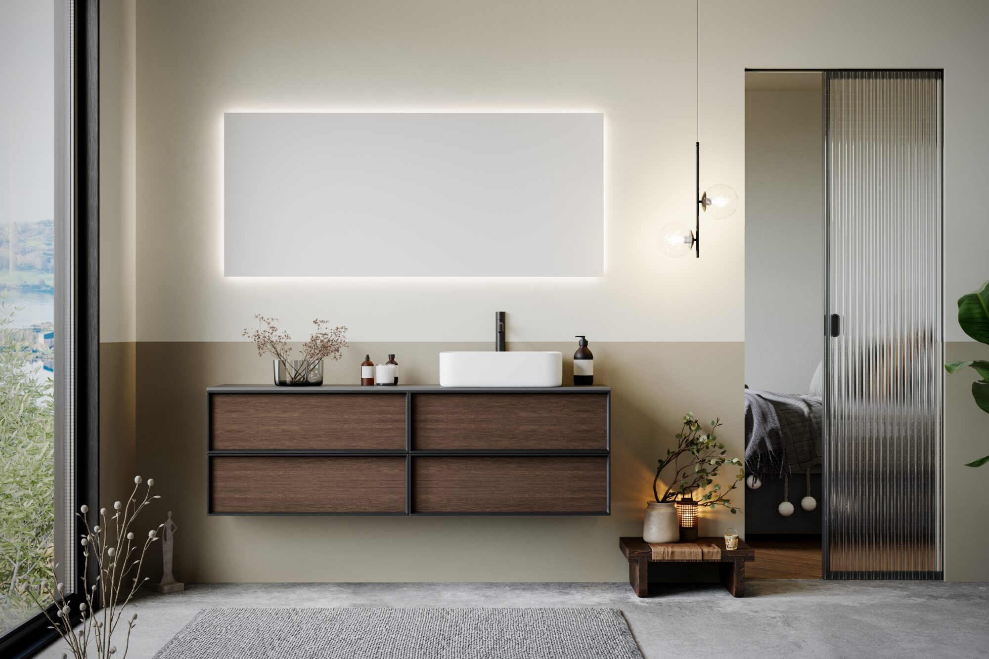 Modern,Minimalist,Bathroom,Interior,,Pastel,Decor,Concept,,Modern,Wooden,Bathroom